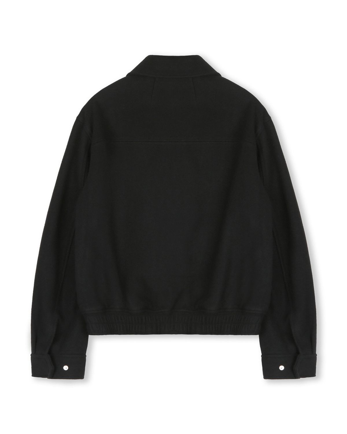 비슬로우(BESLOW) WOOL WIDE COLLAR HARRINGTON JACKET BLACK