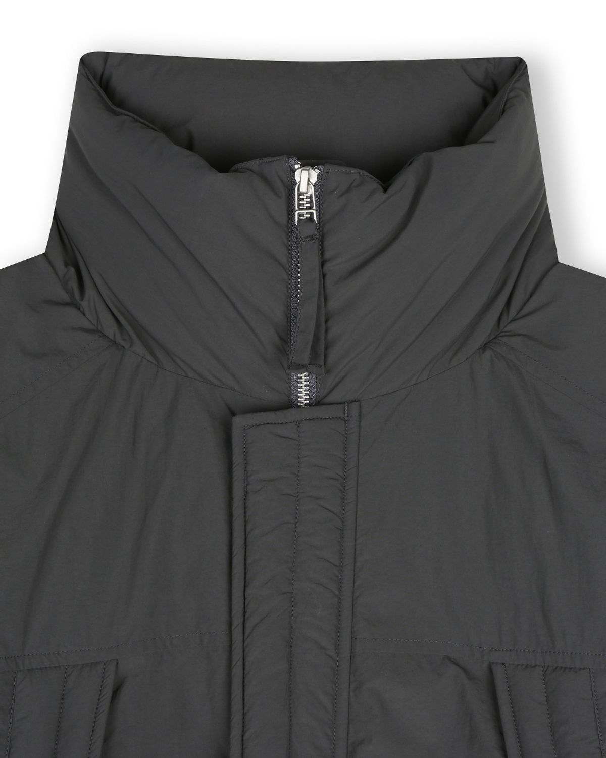 비슬로우(BESLOW) DETACHABLE MONSTER SHORT DOWN PARKA CHARCOAL