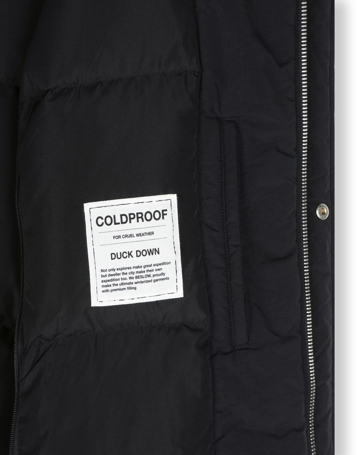 비슬로우(BESLOW) DETACHABLE MONSTER SHORT DOWN PARKA BLACK