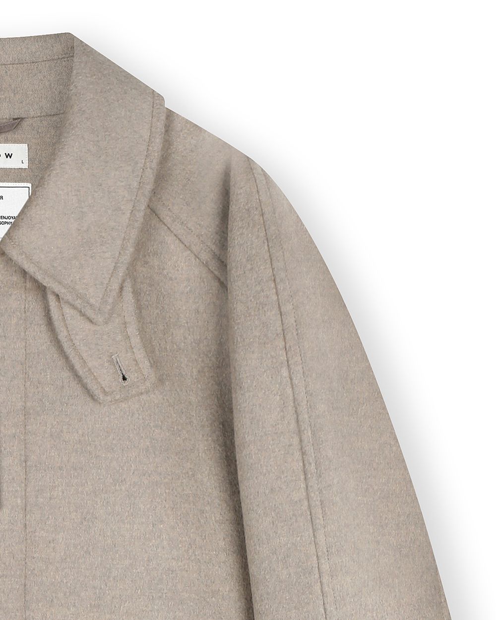 MUSINSA | BESLOW OVERSIZED CASHMERE BALMACAAN COAT MELANGE