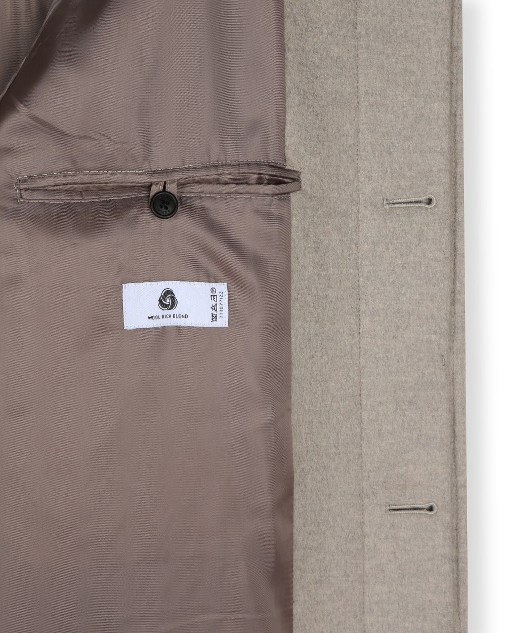 MUSINSA | BESLOW OVERSIZED CASHMERE BALMACAAN COAT MELANGE
