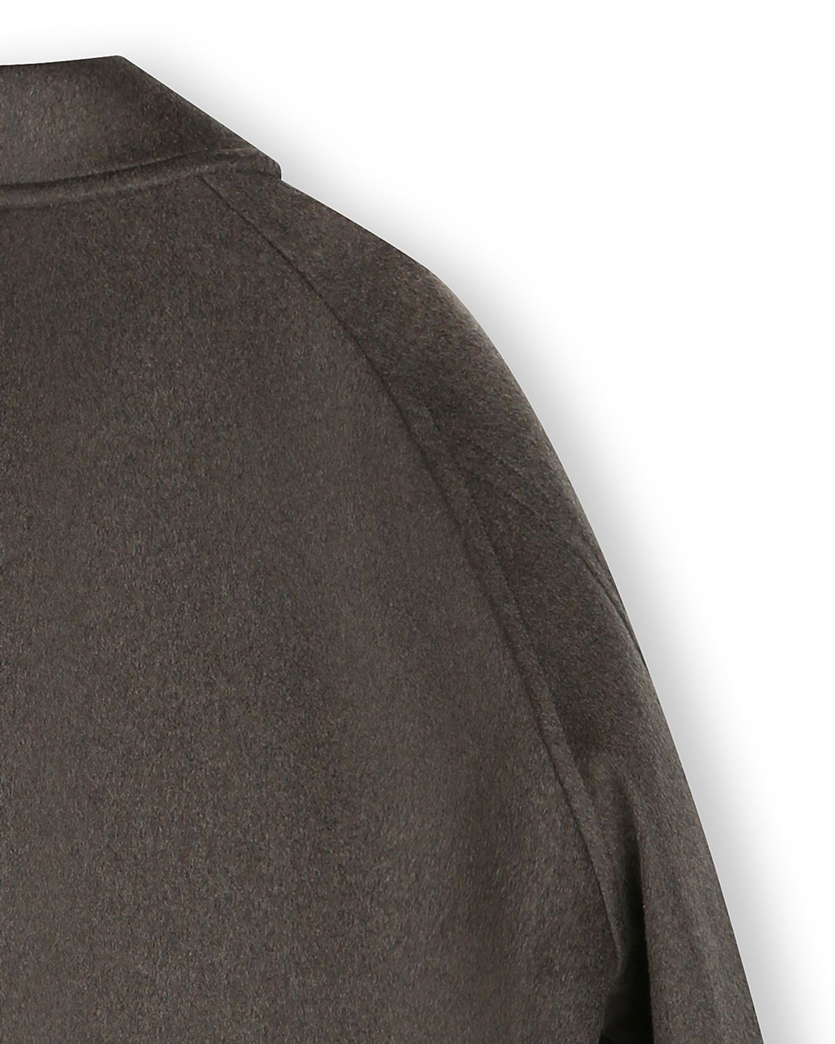 비슬로우(BESLOW) OVERSIZED CASHMERE BALMACAAN COAT MELANGE DARK OLIVE
