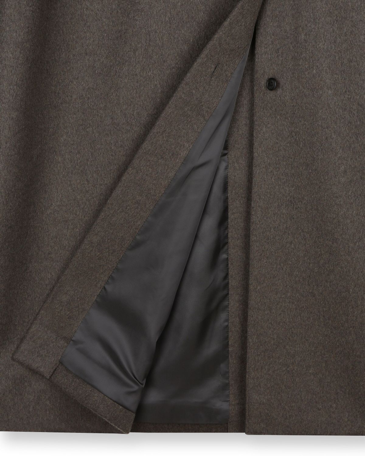 비슬로우(BESLOW) OVERSIZED CASHMERE BALMACAAN COAT MELANGE DARK OLIVE