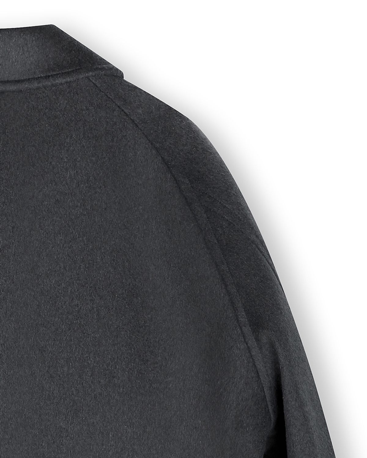 비슬로우(BESLOW) OVERSIZED CASHMERE BALMACAAN COAT MELANGE CHARCOAL
