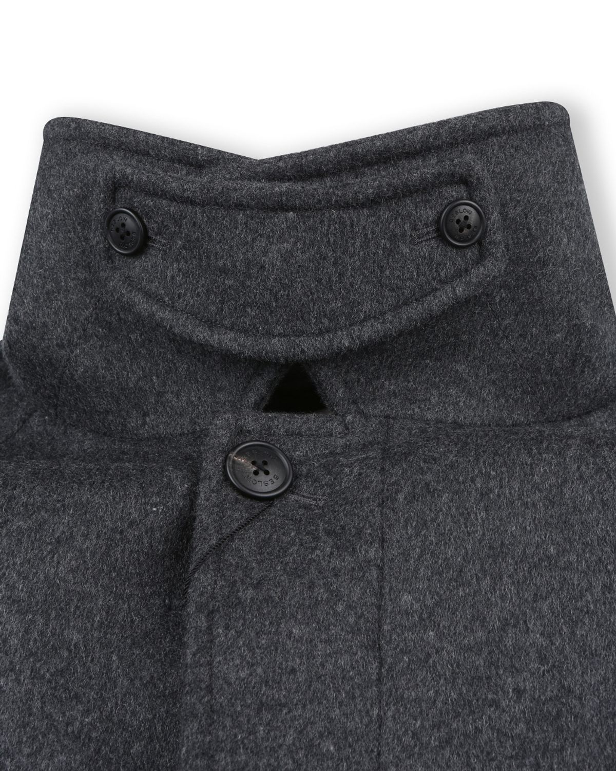 비슬로우(BESLOW) OVERSIZED CASHMERE BALMACAAN COAT MELANGE CHARCOAL