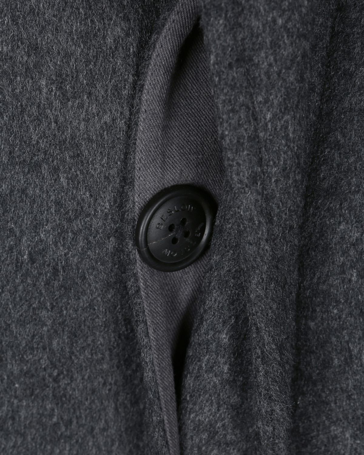 비슬로우(BESLOW) OVERSIZED CASHMERE BALMACAAN COAT MELANGE CHARCOAL