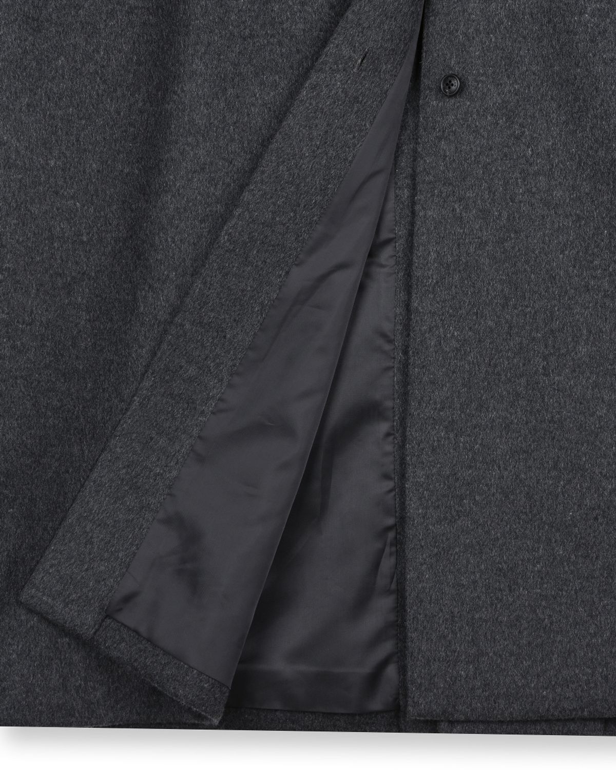비슬로우(BESLOW) OVERSIZED CASHMERE BALMACAAN COAT MELANGE CHARCOAL