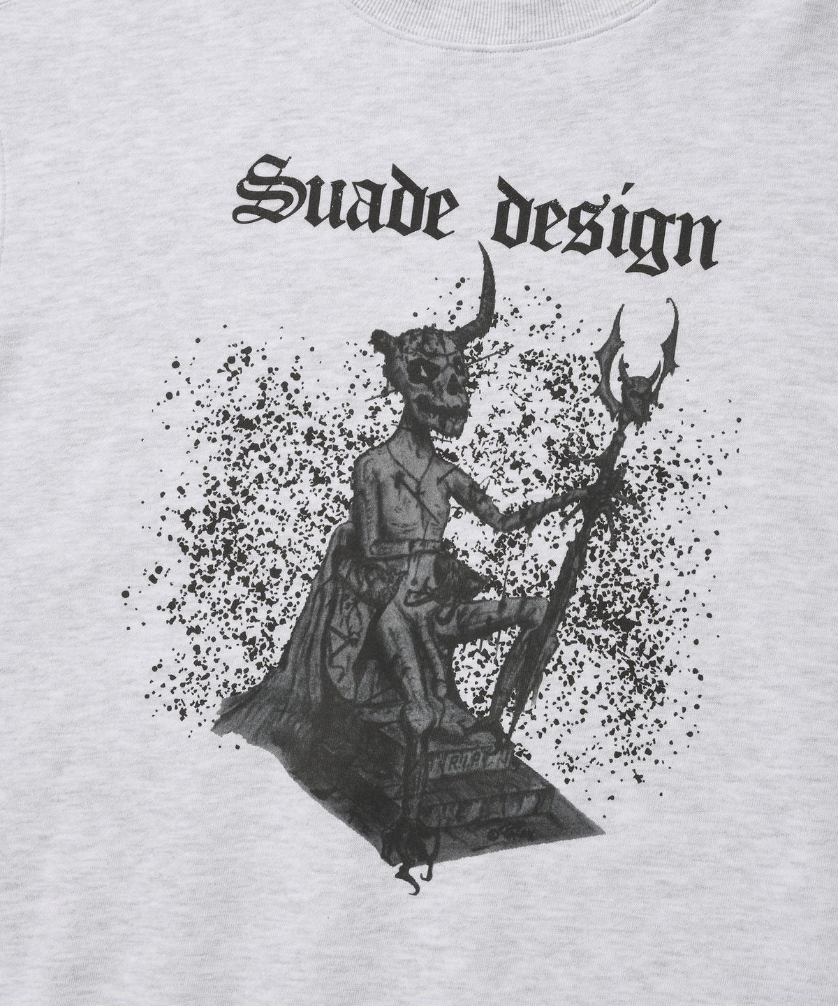 스웨이드(SUADE) DEVIL SKULL CREWNECK [MELANGE GRAY]