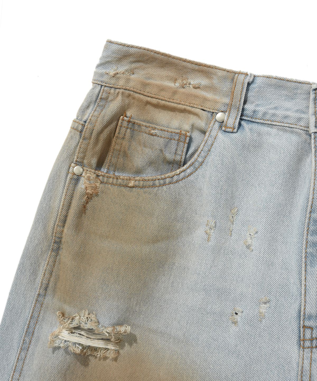 스웨이드(SUADE) OIL WASHED DENIM [LIGHT BLUE]