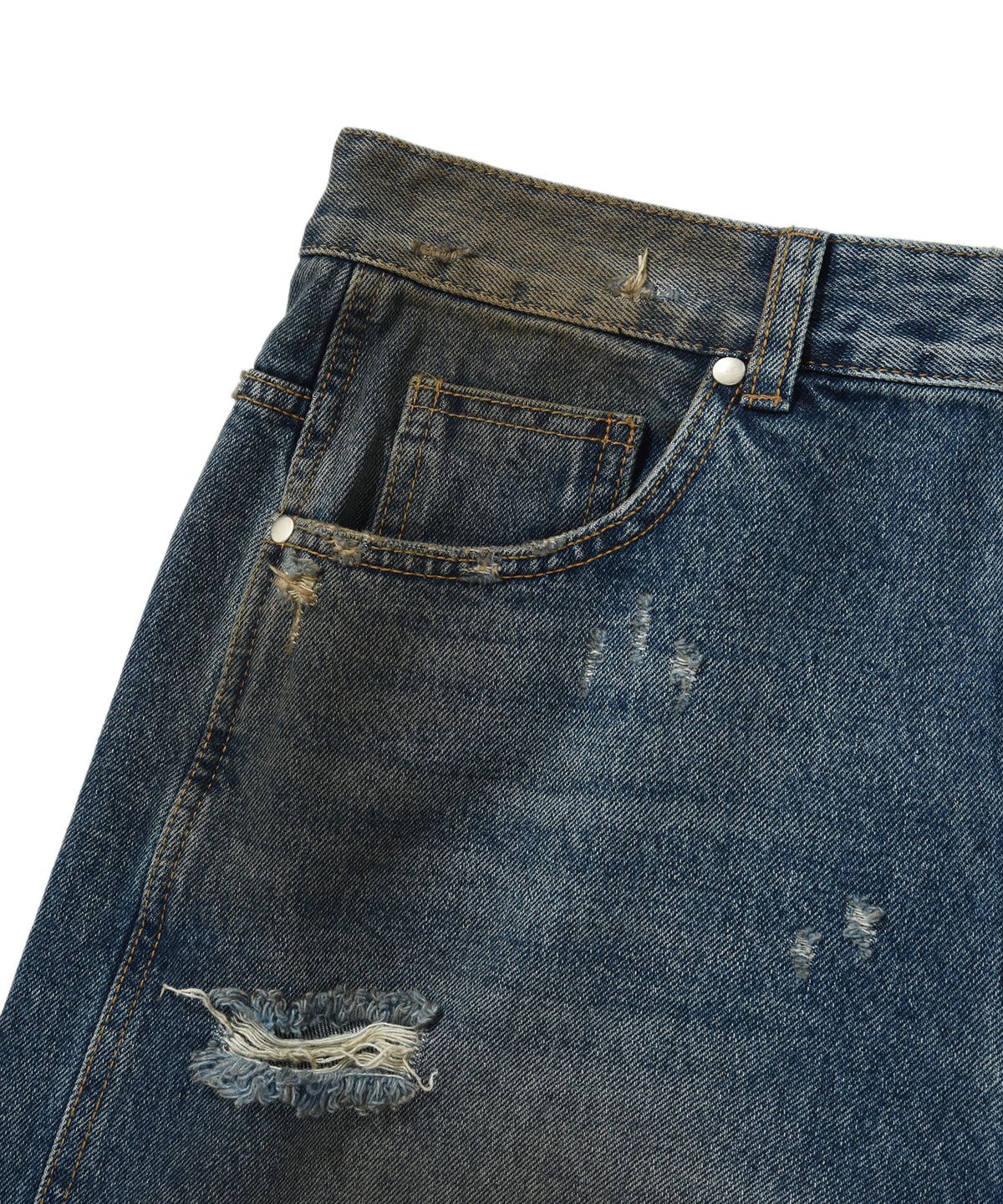 스웨이드(SUADE) OIL WASHED DENIM [BLUE]