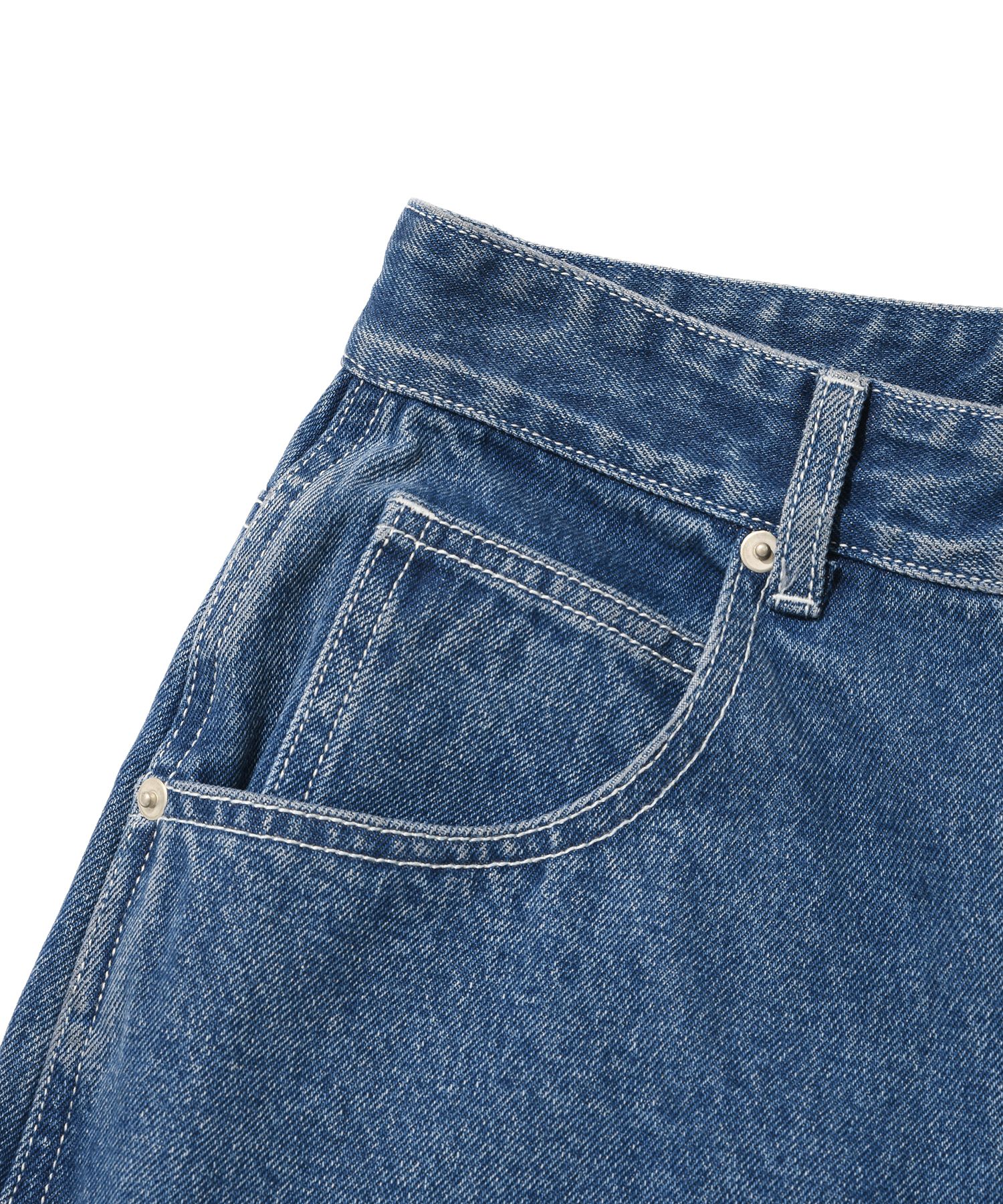 MUSINSA | SUADE BLUE BAGGY DENIM [BLUE]