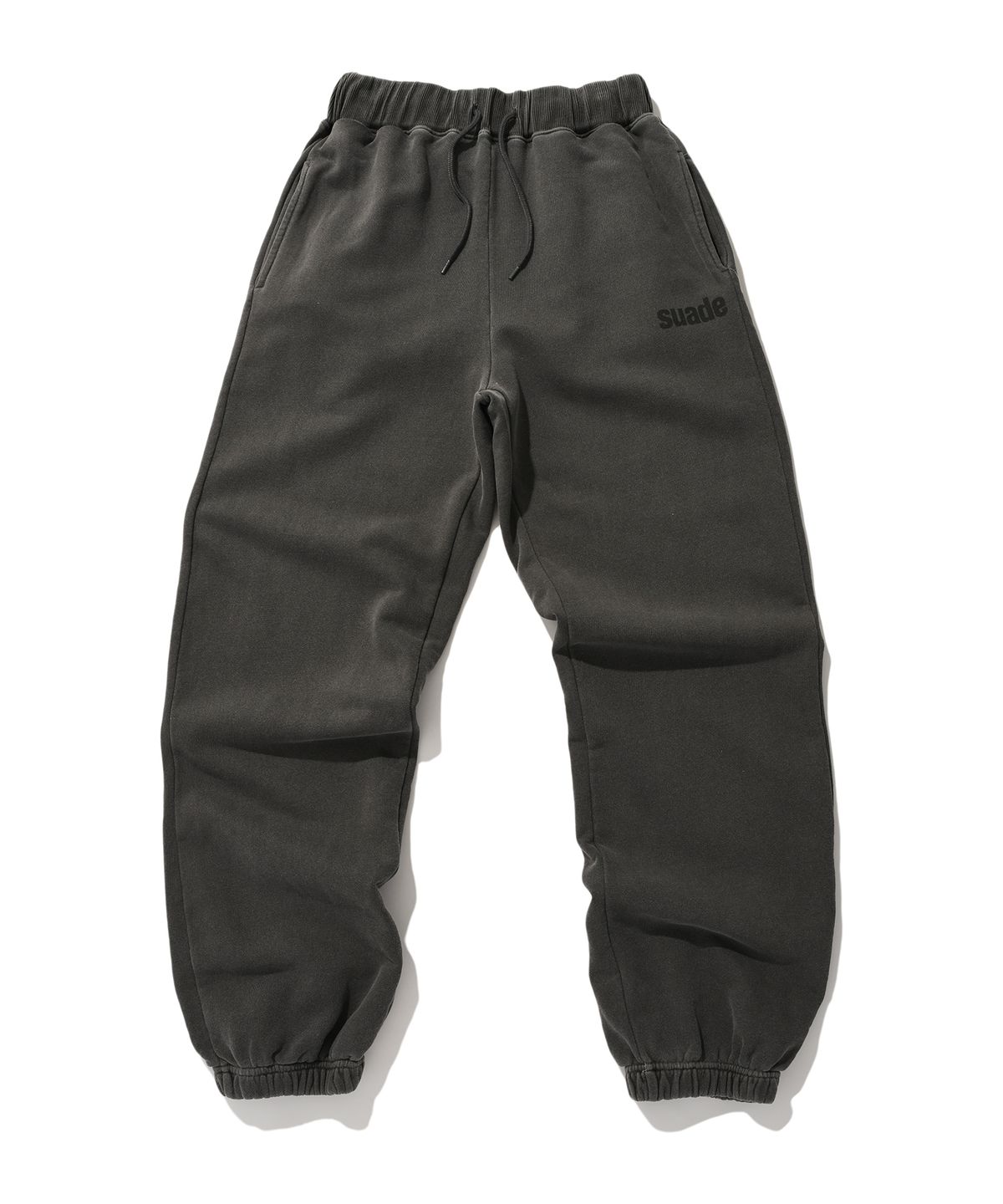 스웨이드(SUADE) WASHED LOGO PANTS [PIGMENT BLACK]