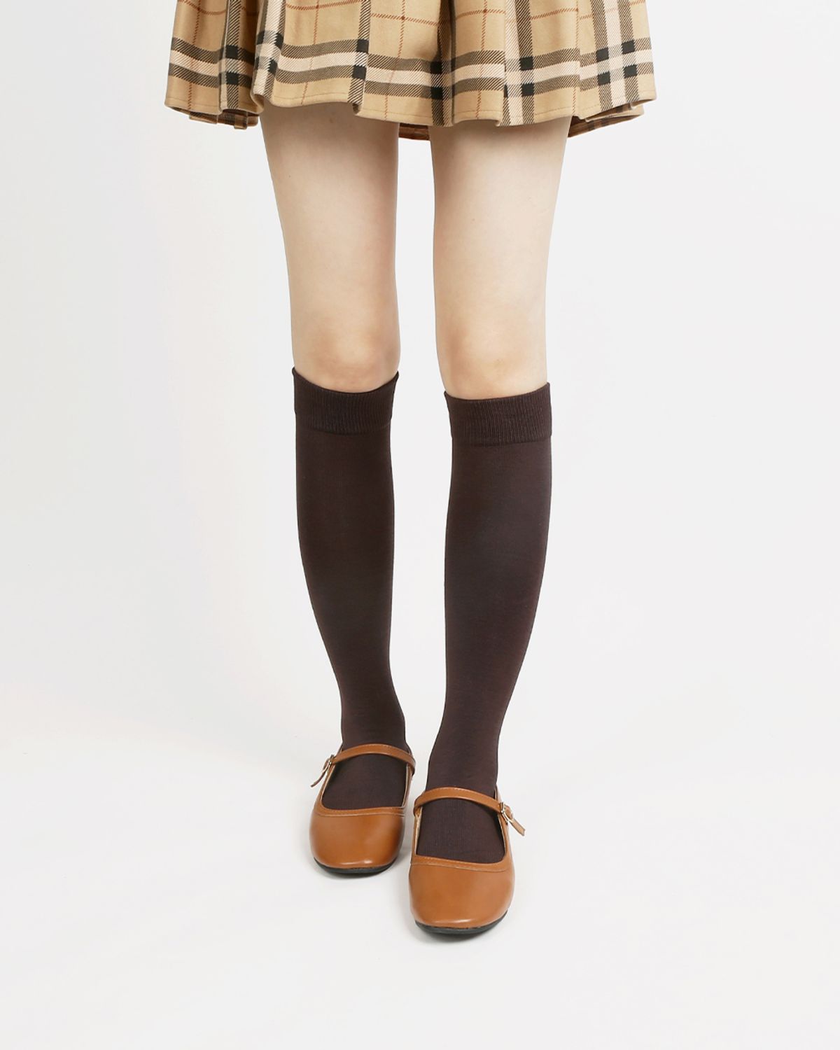 삭스에이(SOCKSA) [2PACK]흘러내림 없는 쫀쫀 밴드 니삭스 오버니삭스 구멍안나는 시그니처 무지 도톰 6색상