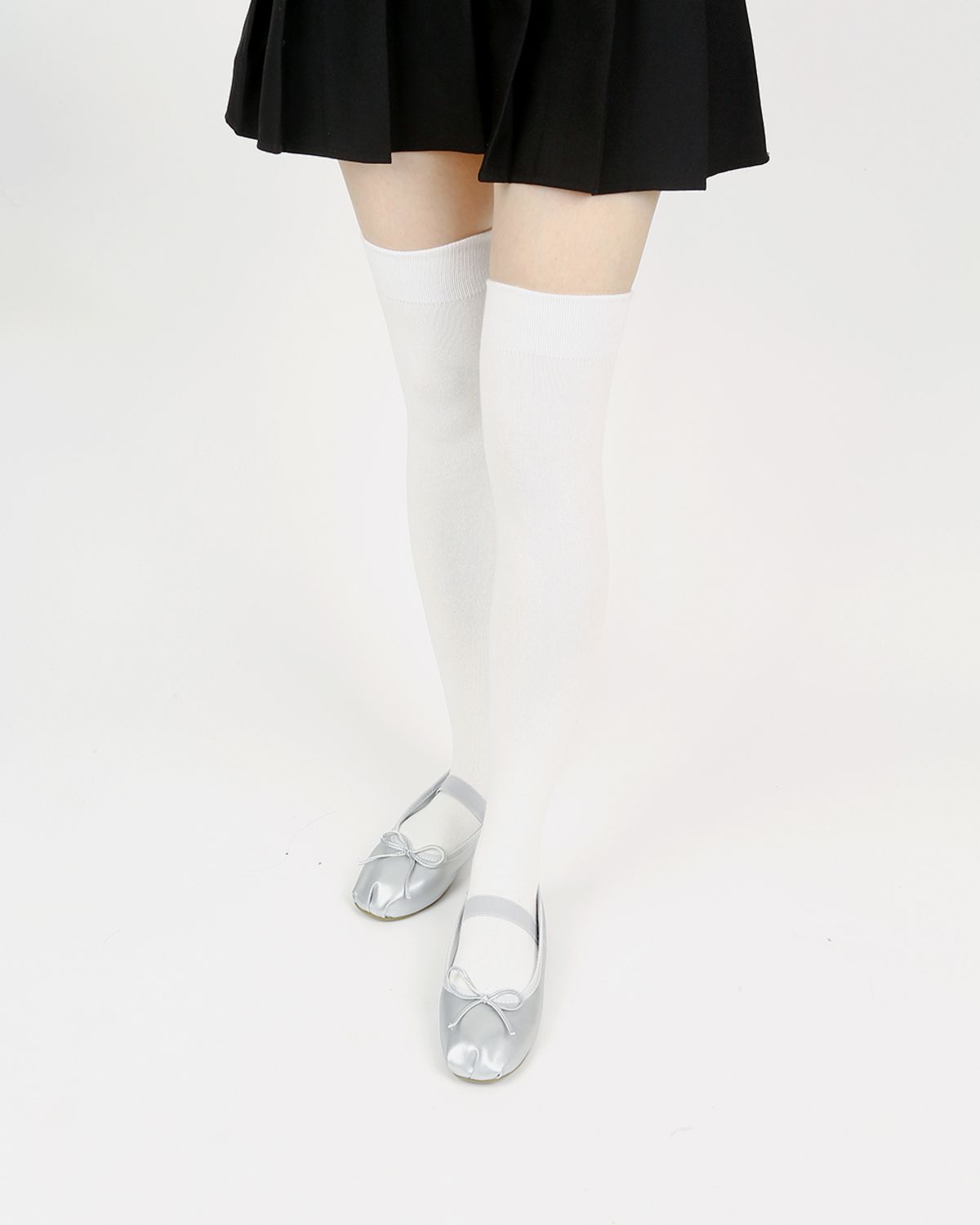 삭스에이(SOCKSA) [2PACK]흘러내림 없는 쫀쫀 밴드 니삭스 오버니삭스 구멍안나는 시그니처 무지 도톰 6색상