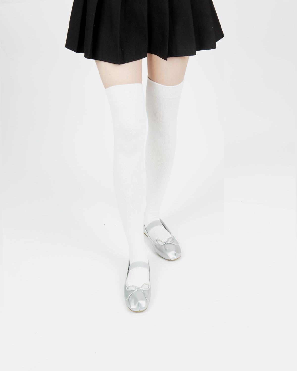 삭스에이(SOCKSA) [2PACK]흘러내림 없는 쫀쫀 밴드 니삭스 오버니삭스 구멍안나는 시그니처 무지 도톰 6색상