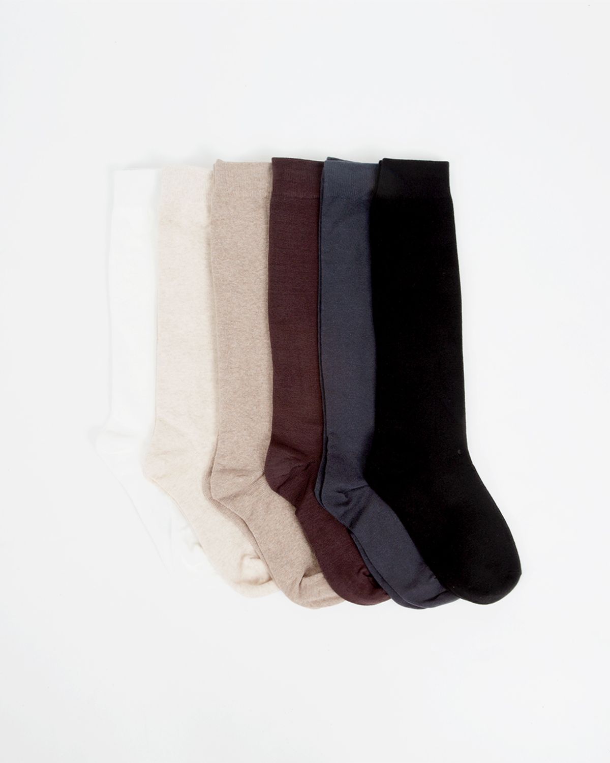 삭스에이(SOCKSA) [2PACK]흘러내림 없는 쫀쫀 밴드 니삭스 오버니삭스 구멍안나는 시그니처 무지 도톰 6색상