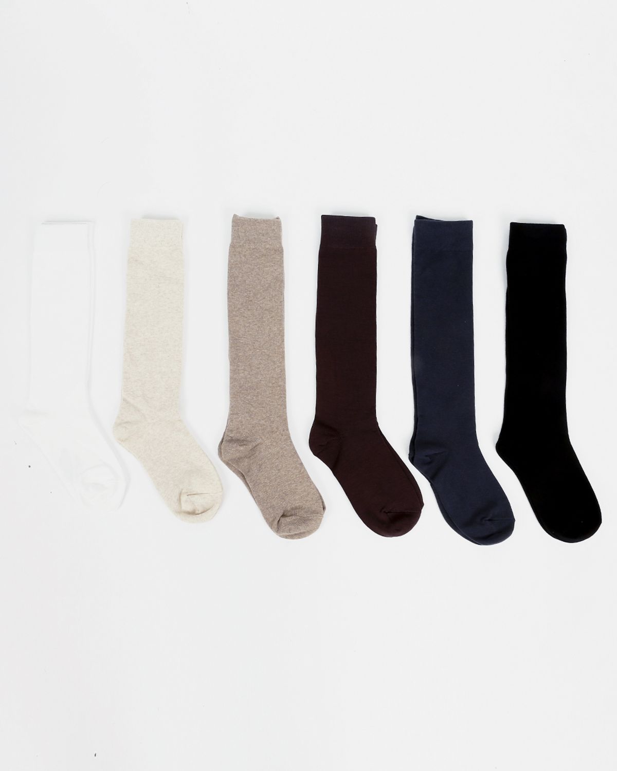 삭스에이(SOCKSA) [2PACK]흘러내림 없는 쫀쫀 밴드 니삭스 오버니삭스 구멍안나는 시그니처 무지 도톰 6색상