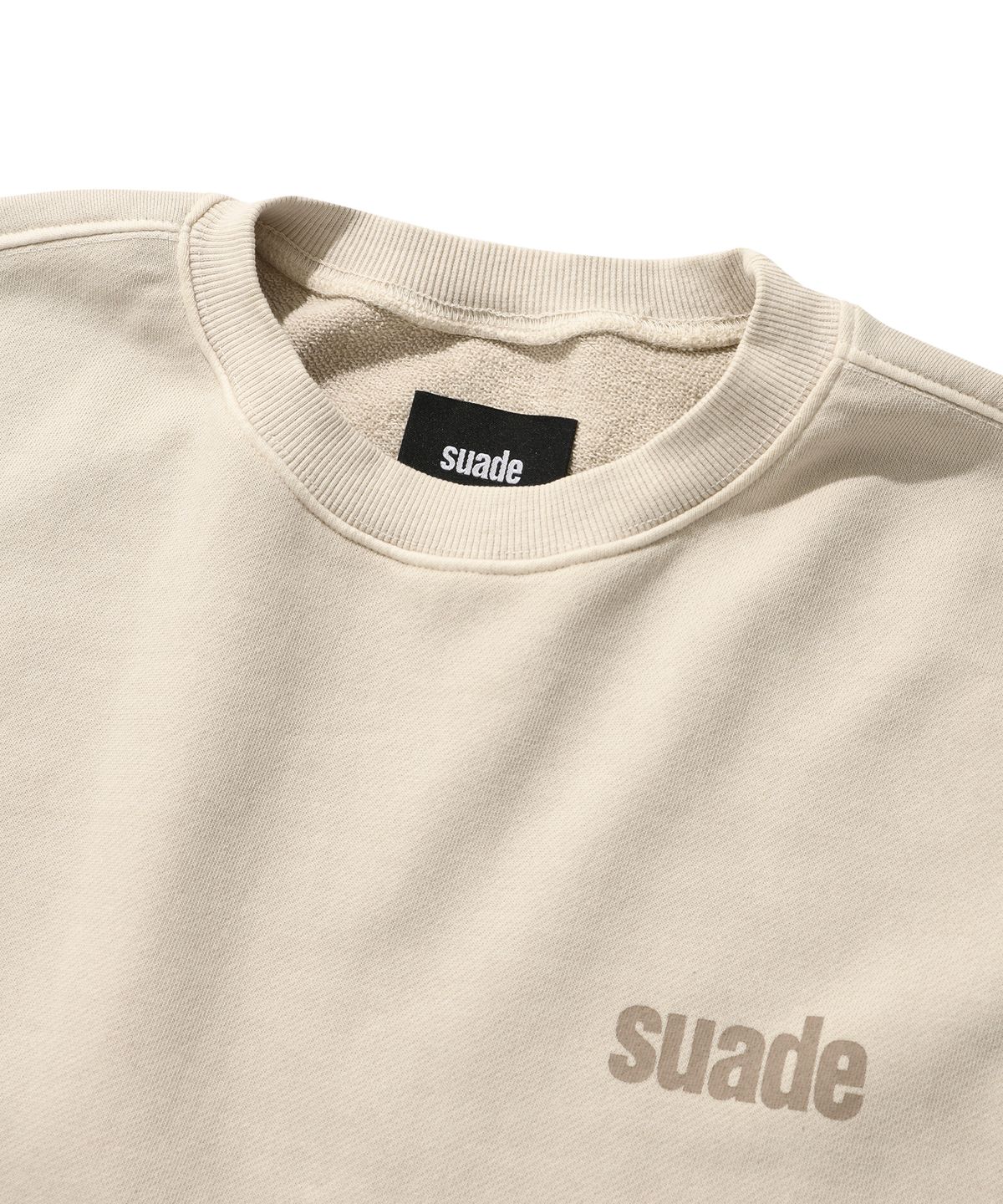 스웨이드(SUADE) WASHED LOGO CREWNECK [PIGMENT BEIGE]