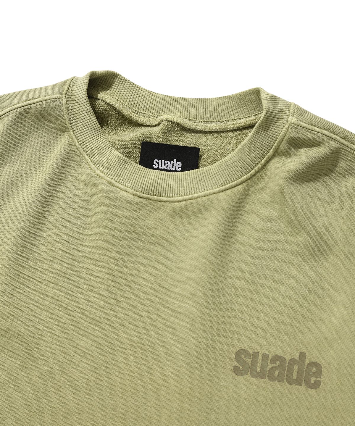 스웨이드(SUADE) WASHED LOGO CREWNECK [PIGMENT KHAKI]