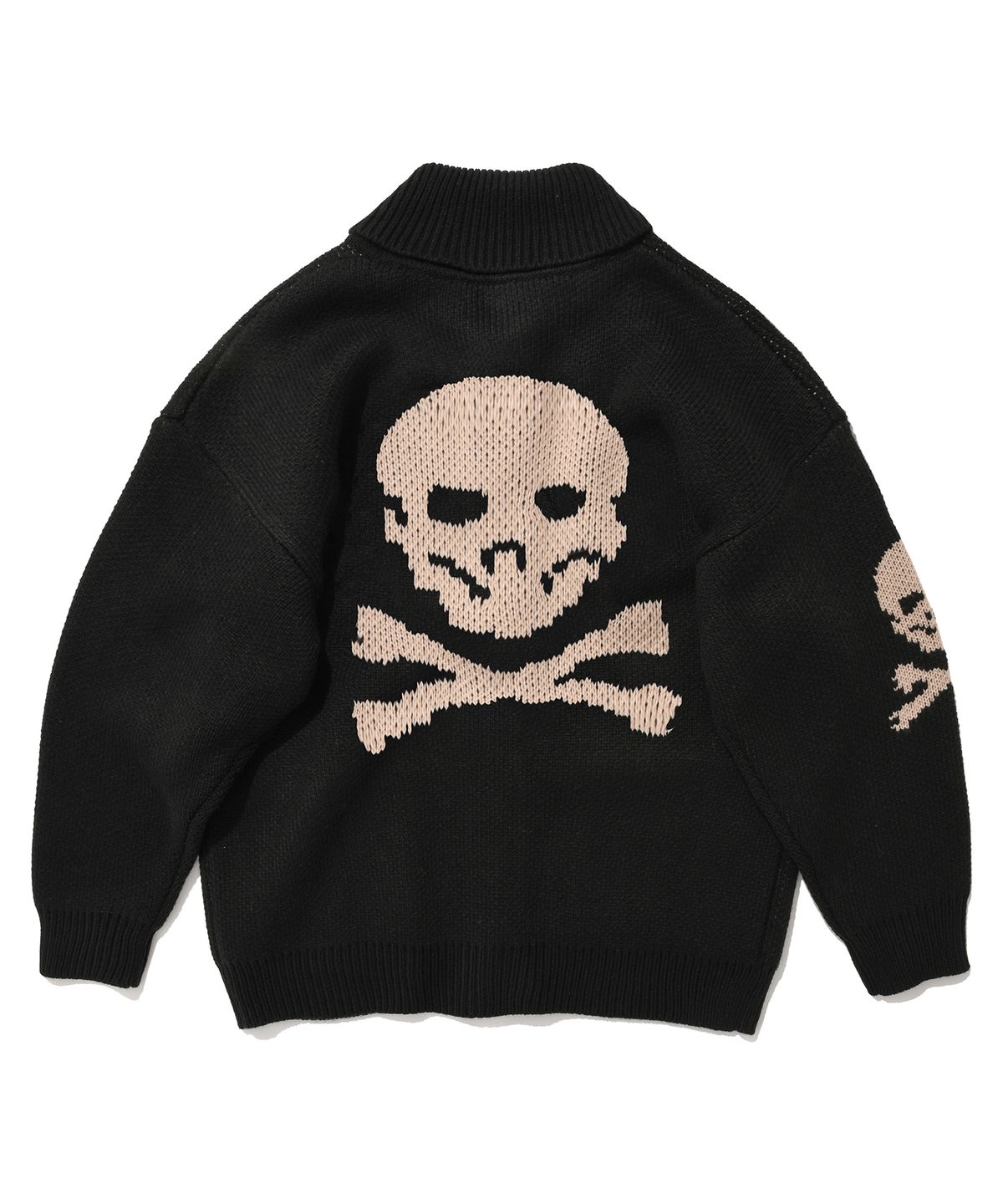 스웨이드(SUADE) SKULL COWICHAN SWEATER [BLACK]
