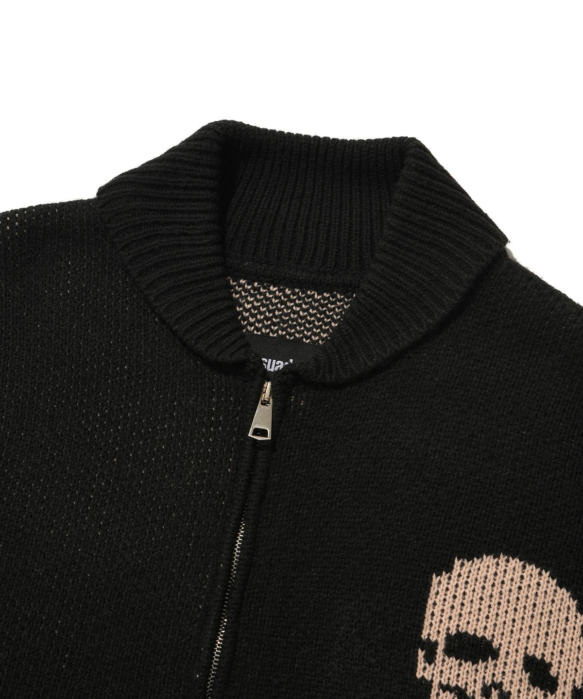 스웨이드(SUADE) SKULL COWICHAN SWEATER [BLACK]