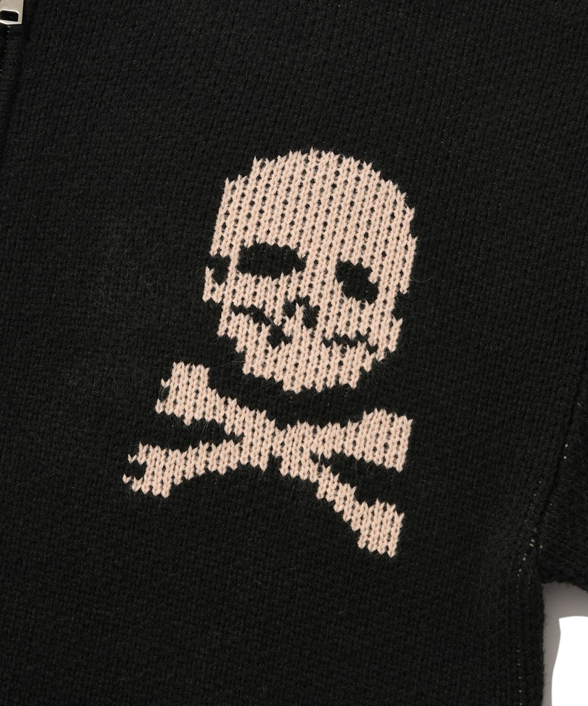 스웨이드(SUADE) SKULL COWICHAN SWEATER [BLACK]
