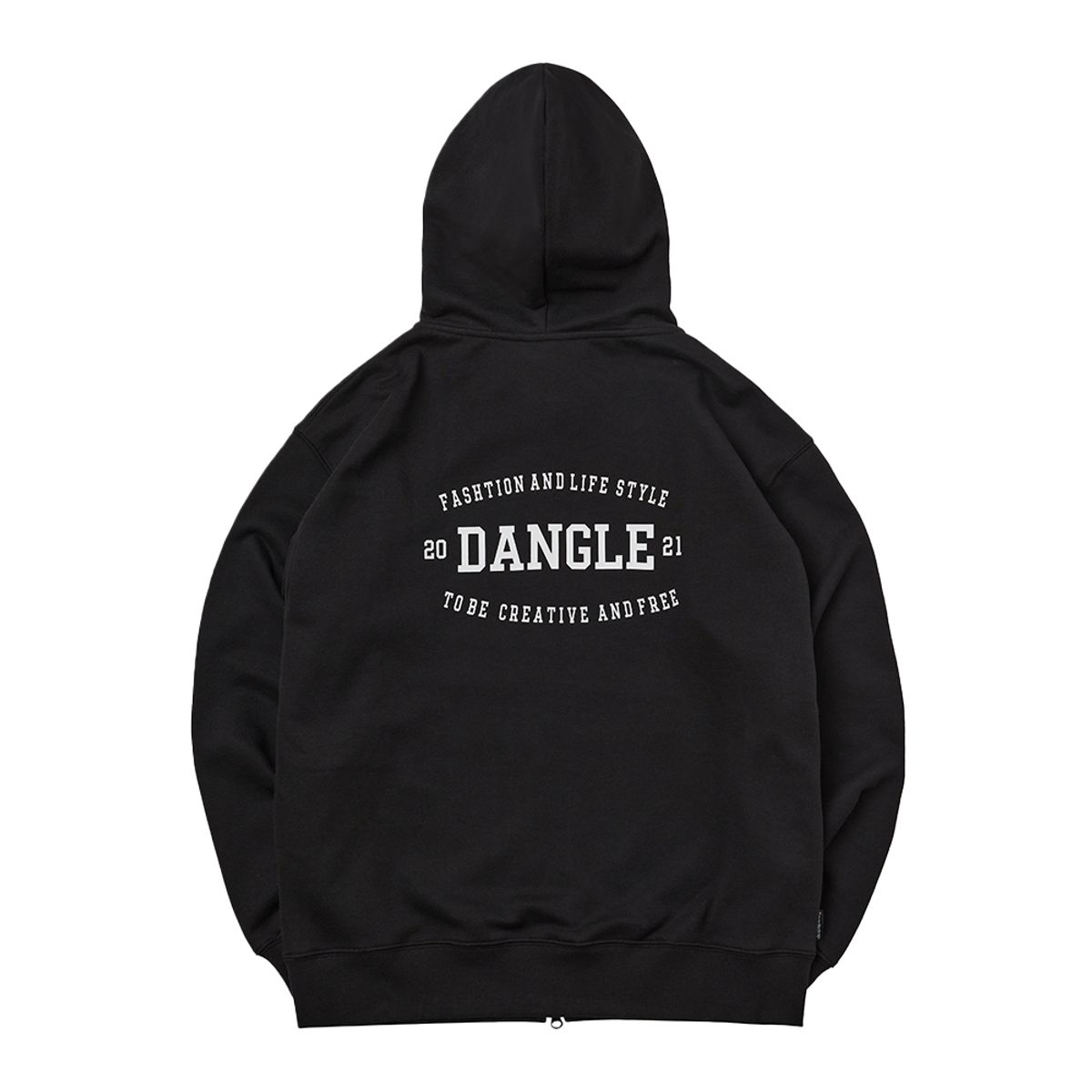 댕글드랍(DANGLEDROP) 댕글 로고 후드집업 블랙