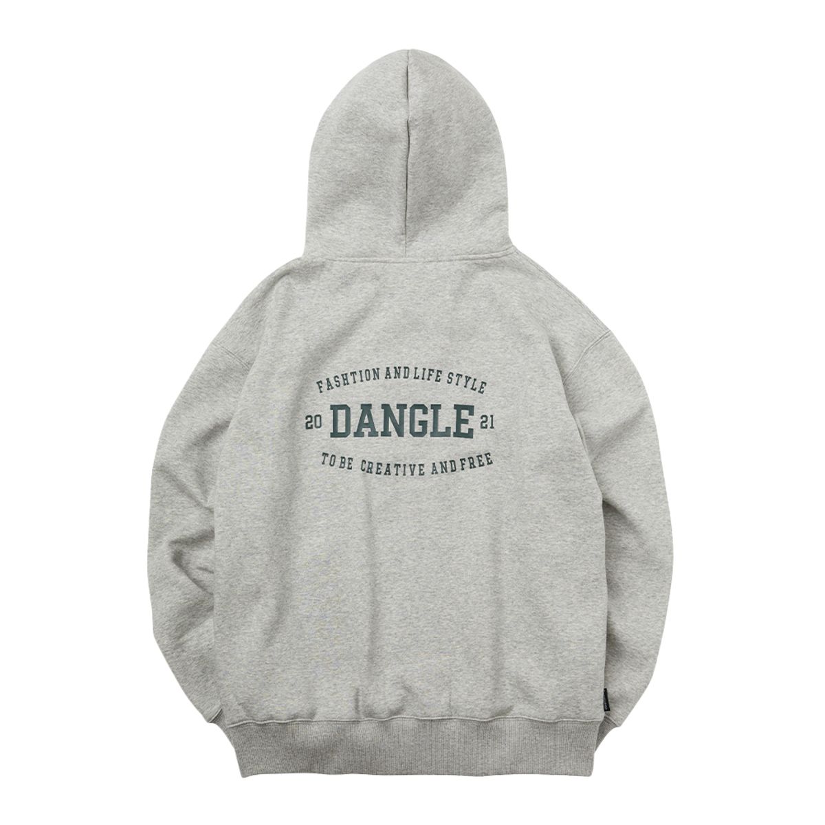 댕글드랍(DANGLEDROP) 댕글 로고 후드집업 멜란그레이