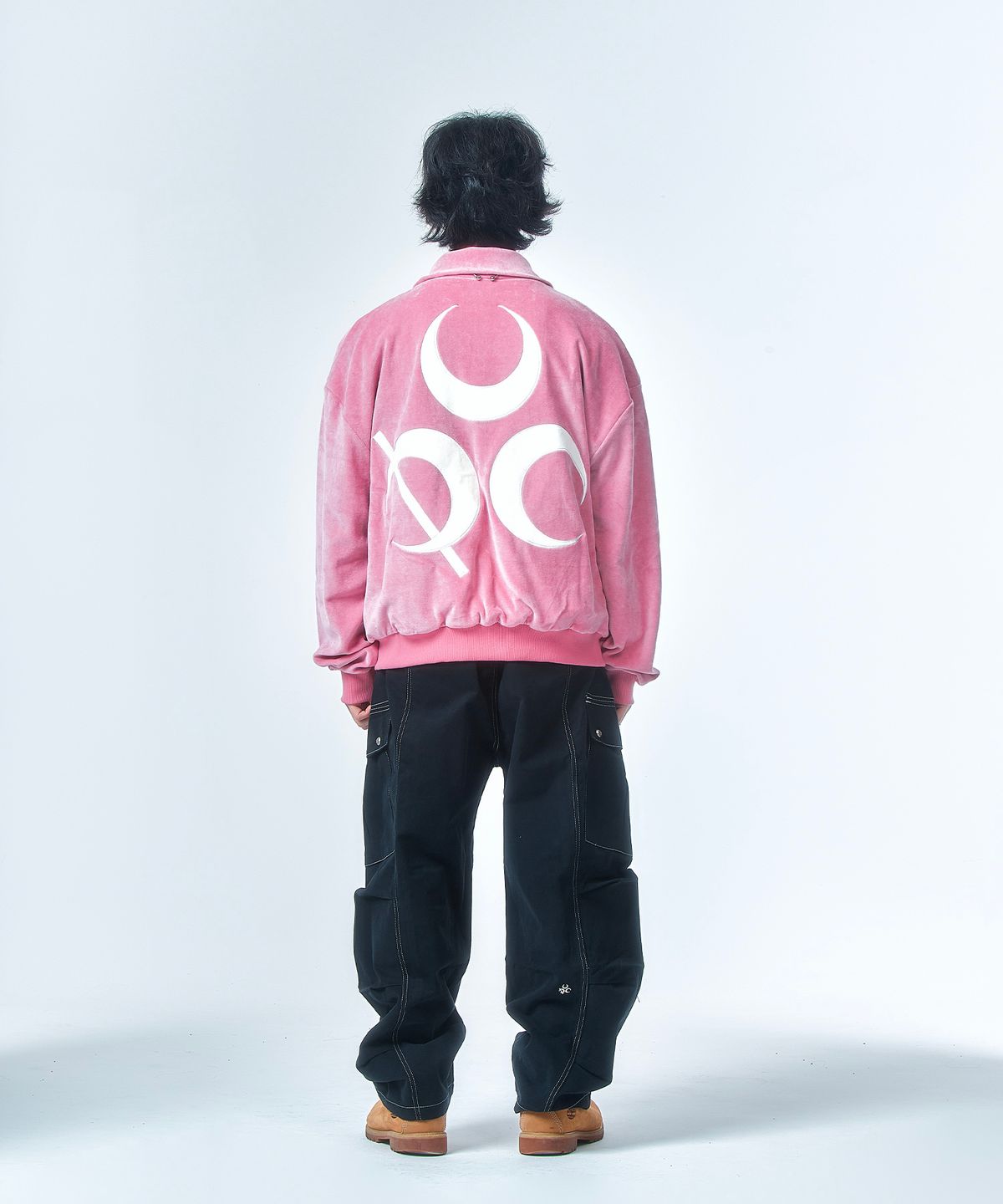 디오스피스(DAUSPICE) Signature Velour Zip-Up Pink