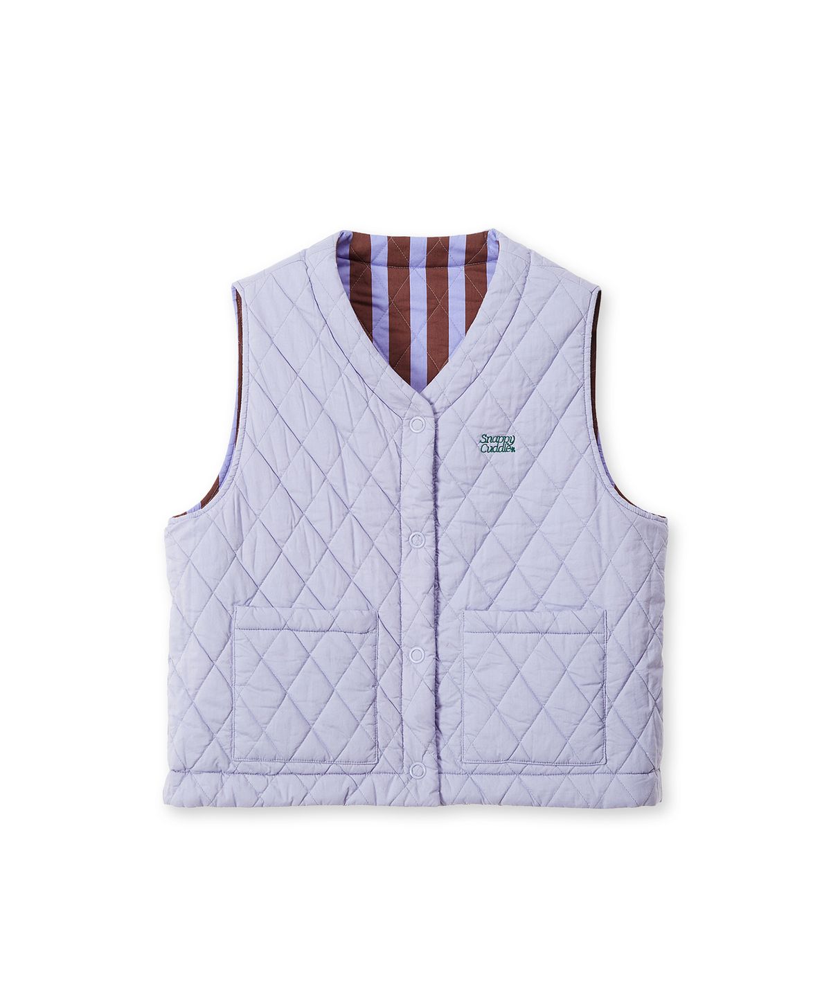 스내피커들(SNAPPY CUDDLE) Fluffy Croissant Reversible Vest (Saffron)