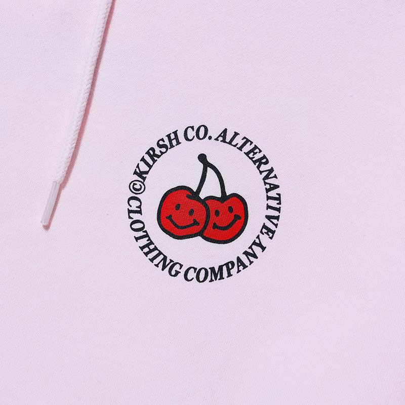 MUSINSA | KIRSH Doodle Cherry Circle Logo Hood [Pink]