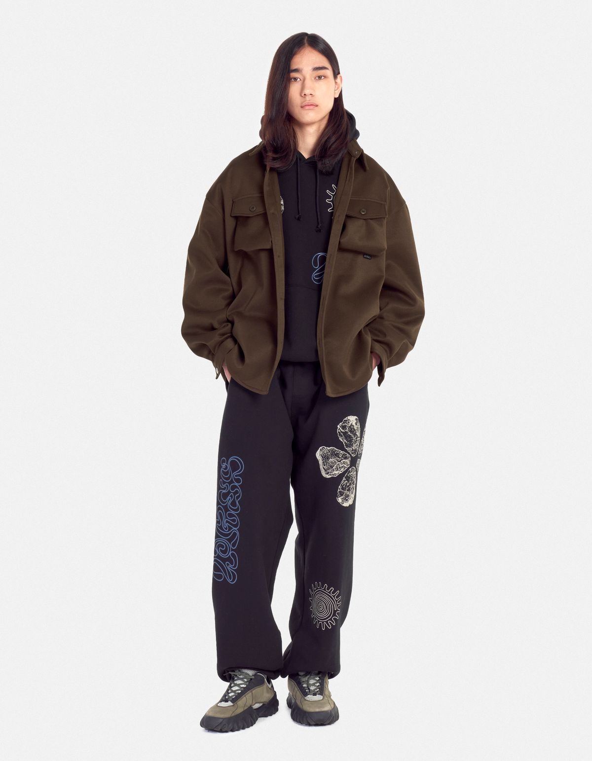 로어즈(LORES) Oversized Shirt - Brown