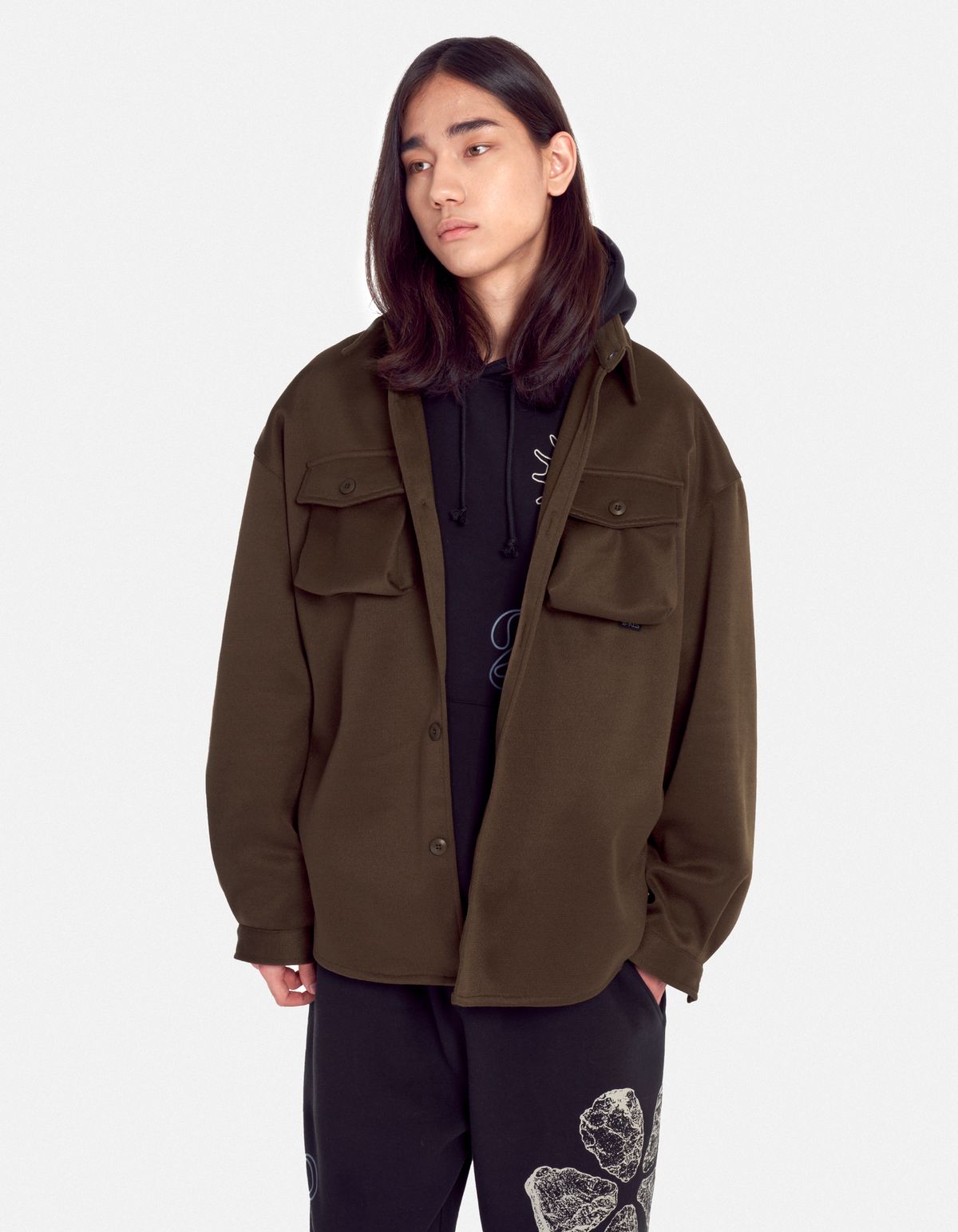 로어즈(LORES) Oversized Shirt - Brown