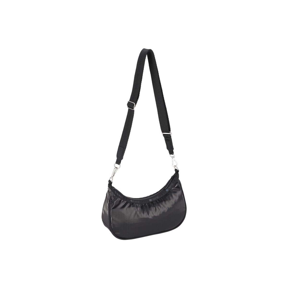 레스포색(LESPORTSAC) 블랙 샤인 스몰 컨버터블 호보백 [3752.M135]