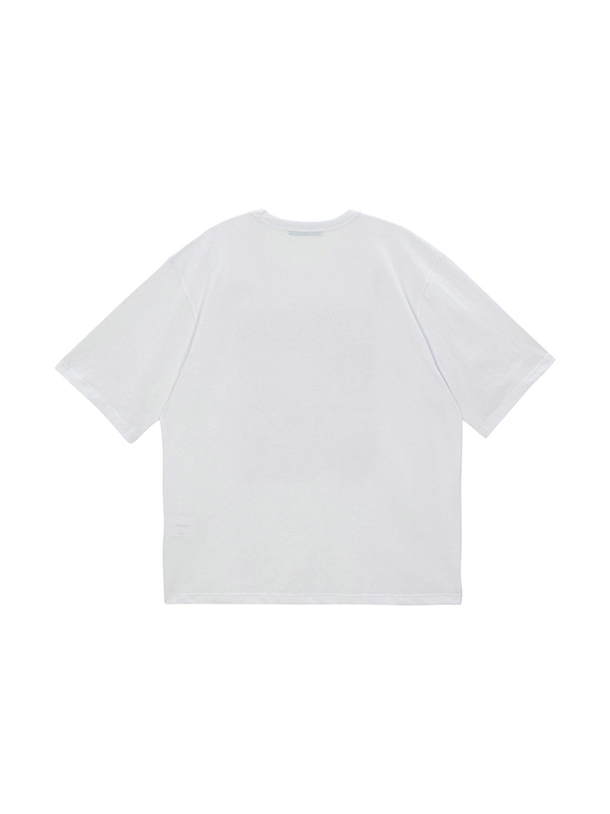 샐러드바구니(SALAD BAGUNI) Newsletter Printed Short-Sleeved T-Shirt_white