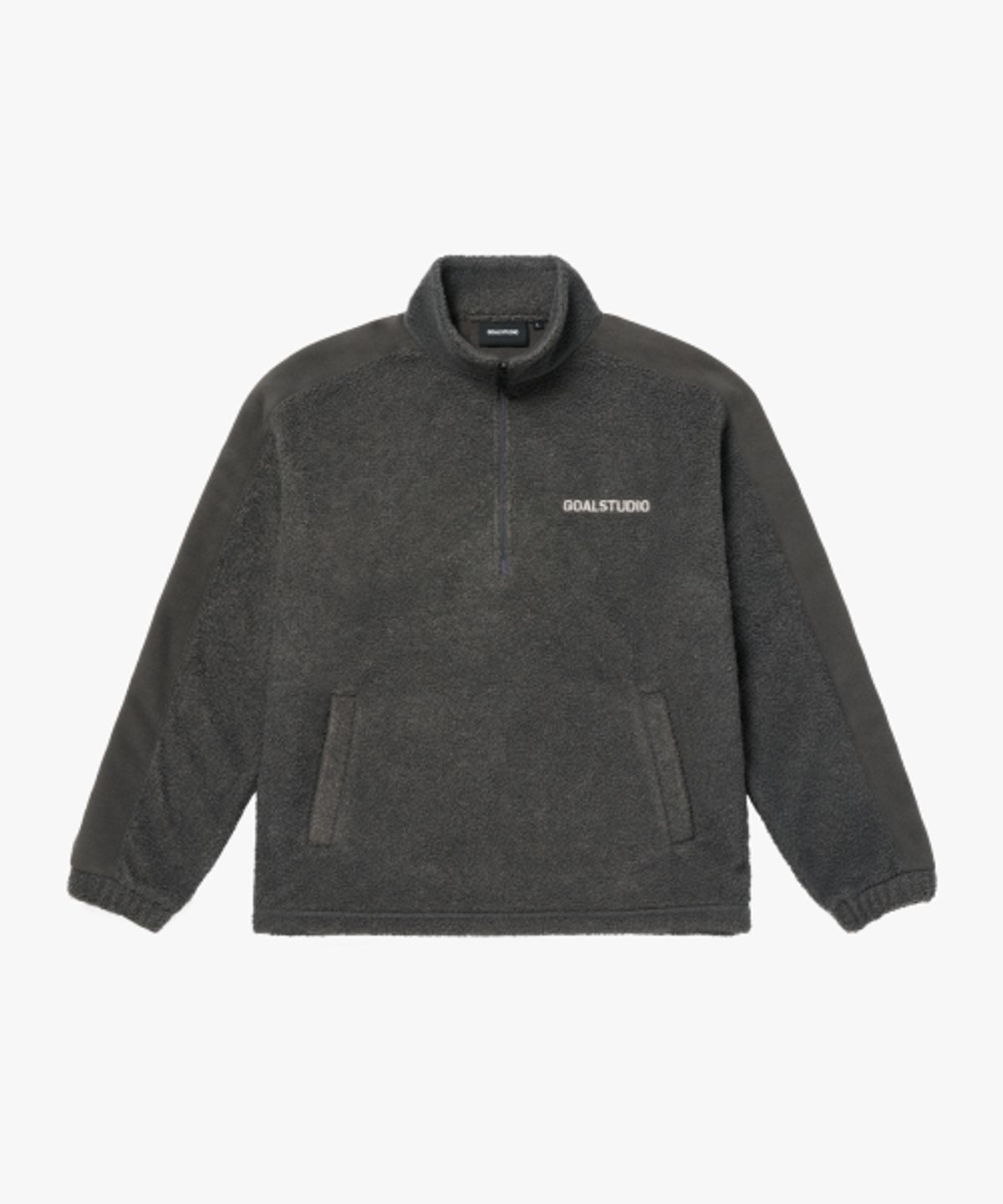 골스튜디오(GOALSTUDIO) SHERPA FLEECE ANORAK-CHARCOAL
