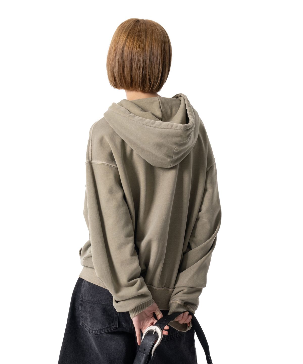 이우가마카라스(IUGAMAKARAS) Pigment Dyed Hoodie (Khaki)