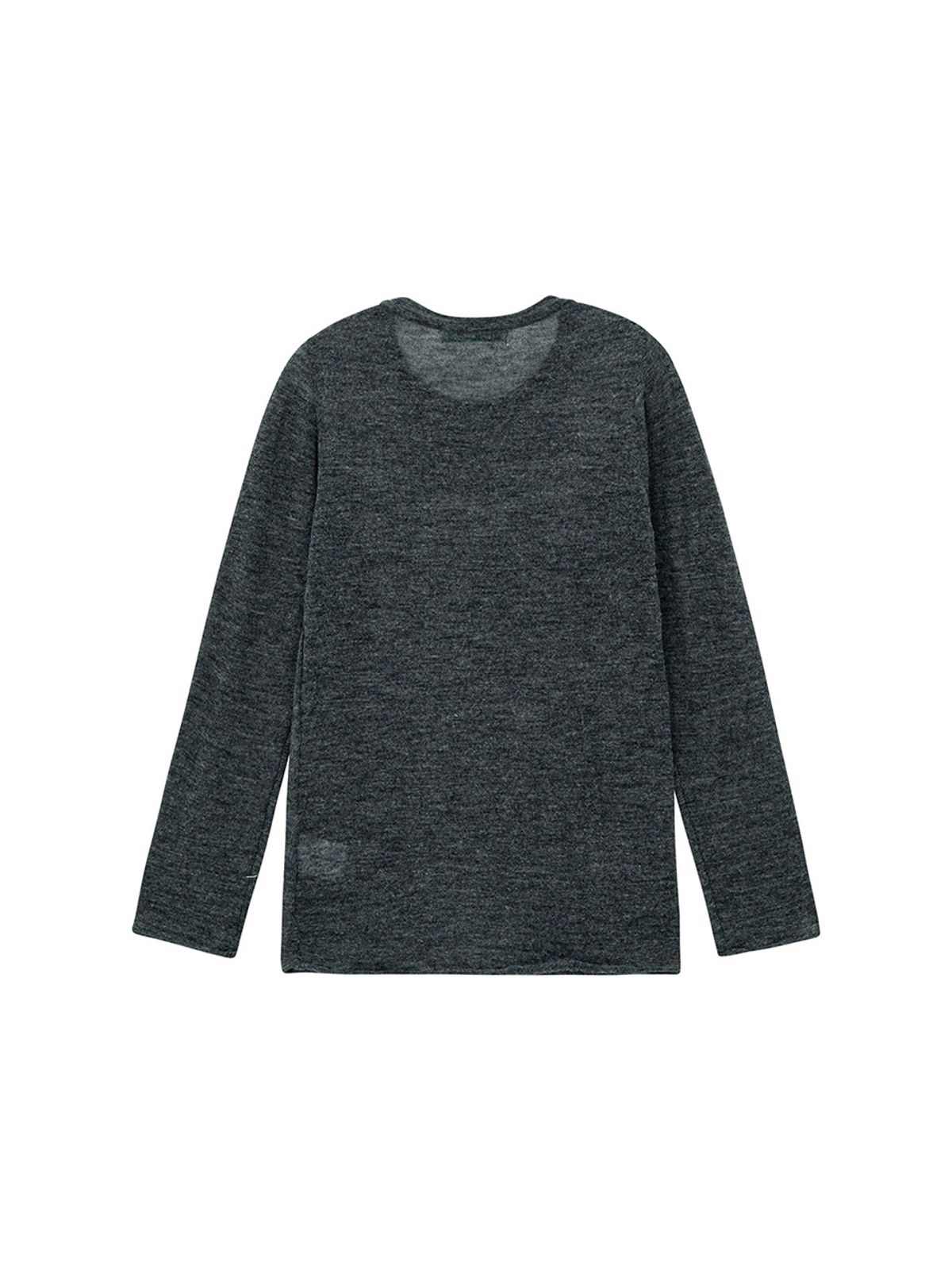 샐러드바구니(SALAD BAGUNI) Kidmohair Round Neck Pullover_charcoal