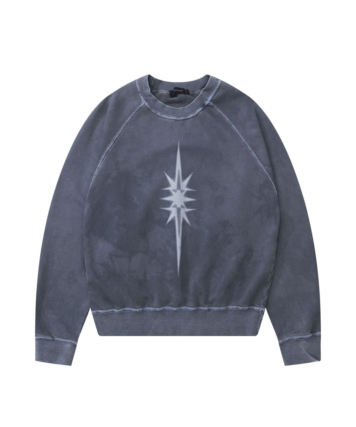 이우가마카라스(IUGAMAKARAS) Pigment Dyed Sweatshirt (Dusty Blue)