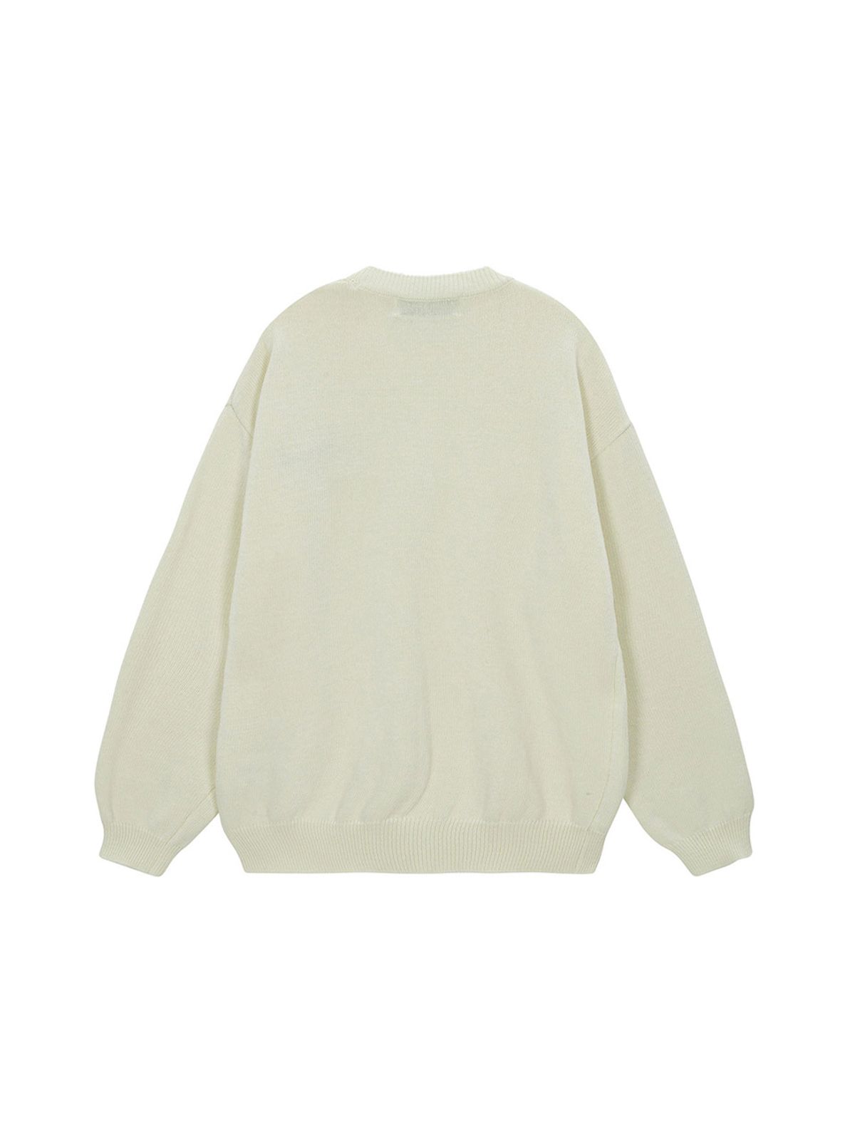 샐러드바구니(SALAD BAGUNI) Lettering Semi-Over Pullover_ivory