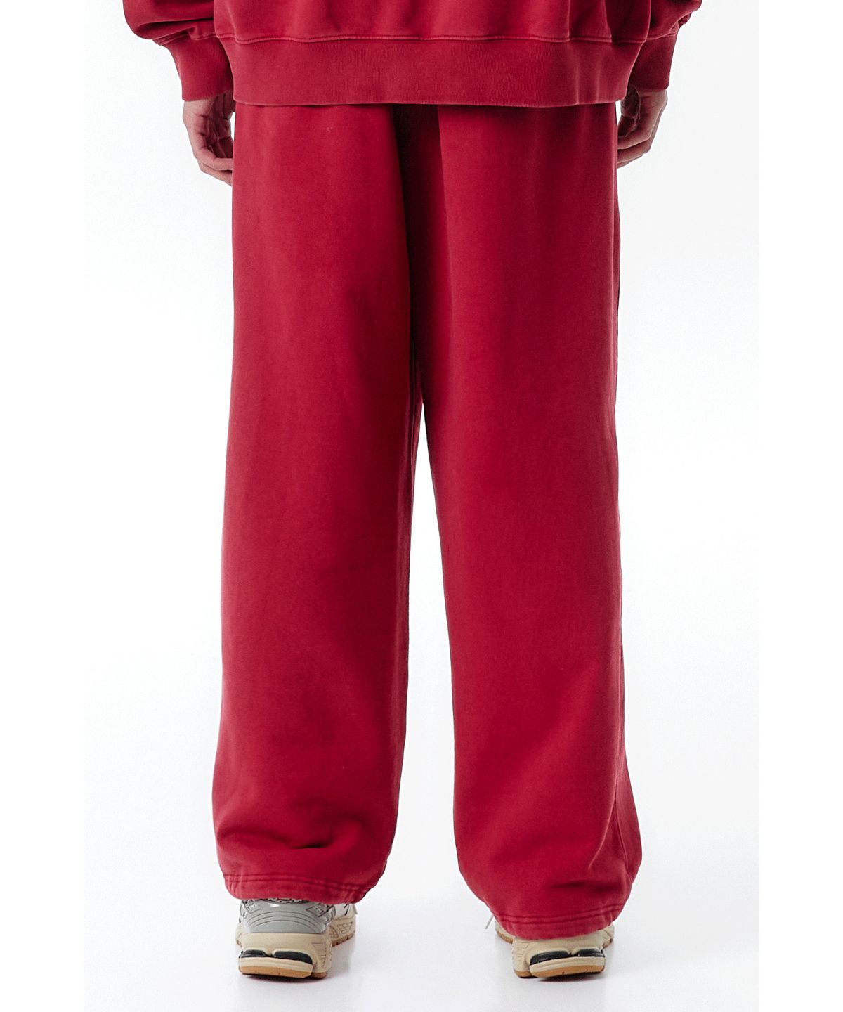 오픈야드(오와이)(OPENYARD(OY)) VINTAGE WASHED SWEAT PANTS-DEEP RED