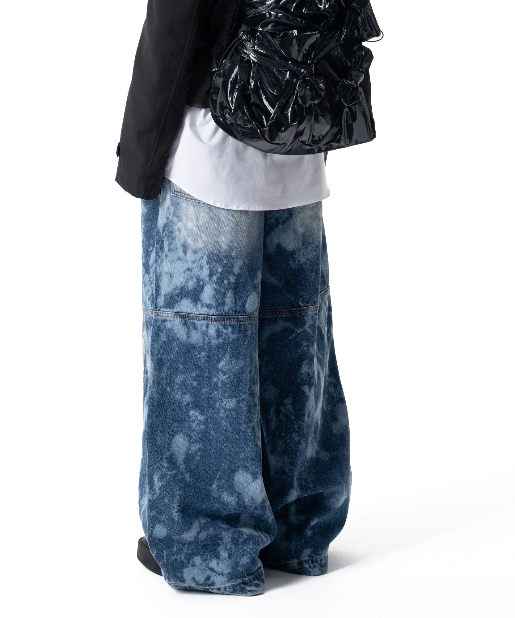【IUGAMAKARAS】Ribbon Denim Pants IUGAMAKARAS Ribbon Denim Pants