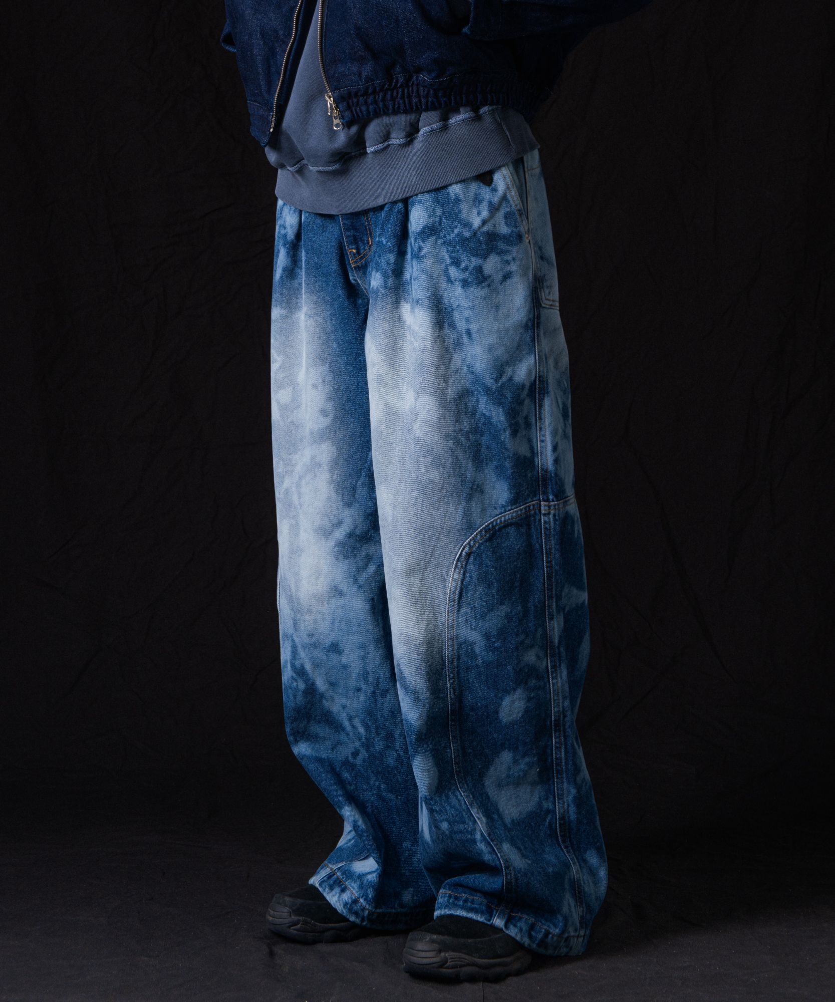 MUSINSA | IUGAMAKARAS Stone Washed Denim Pants (Blue)