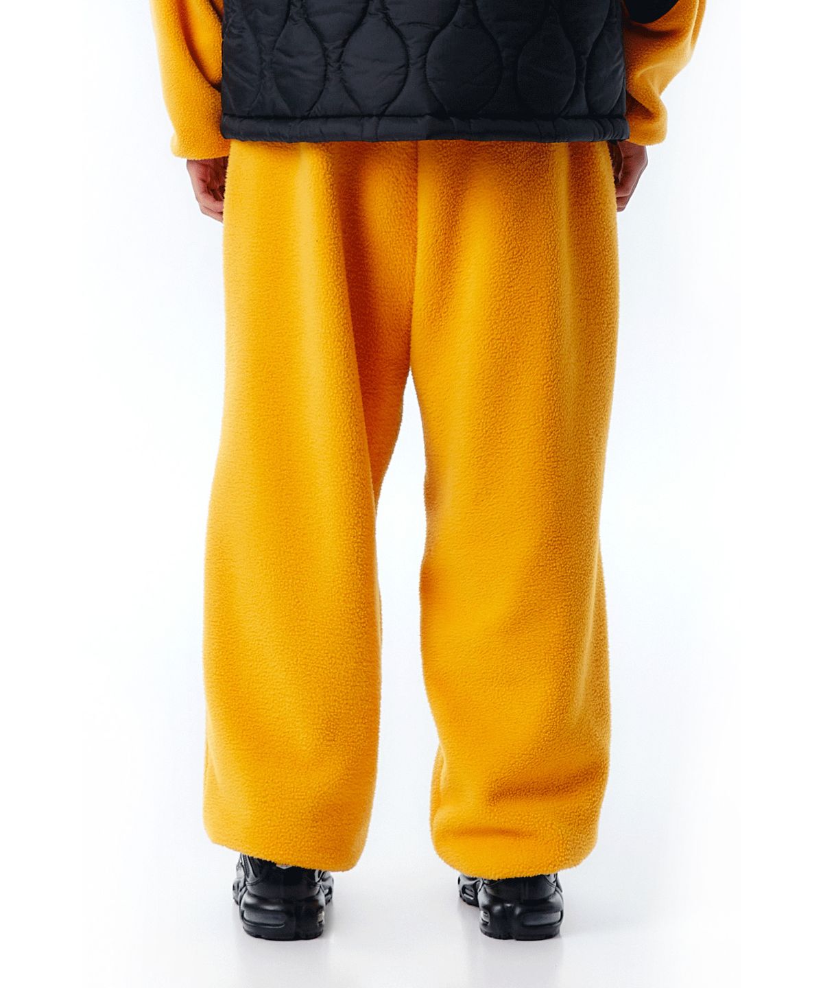 오픈야드(오와이)(OPENYARD(OY)) B.S FLEECE PANTS-BLACK/YELLOW