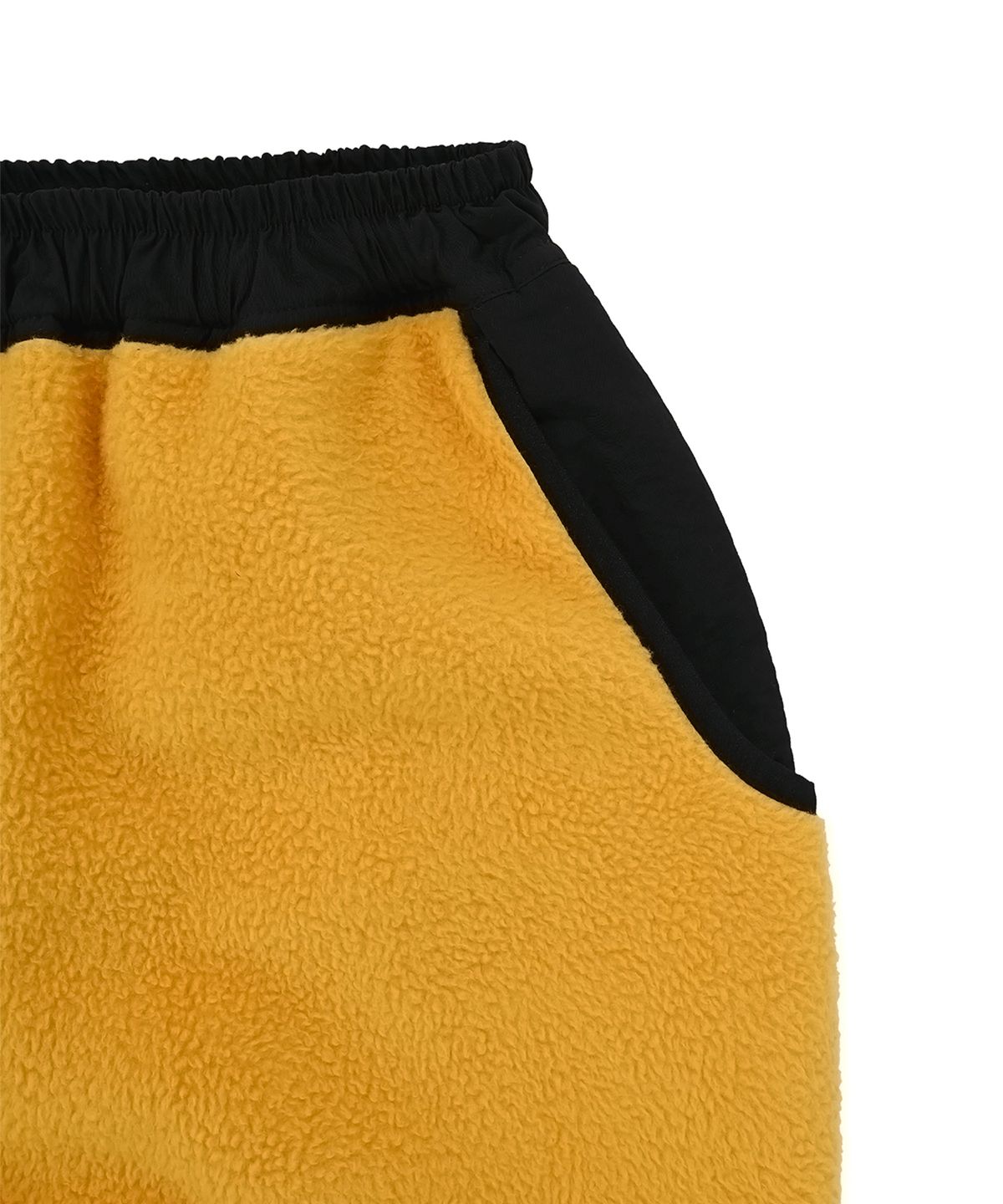 오픈야드(오와이)(OPENYARD(OY)) B.S FLEECE PANTS-BLACK/YELLOW