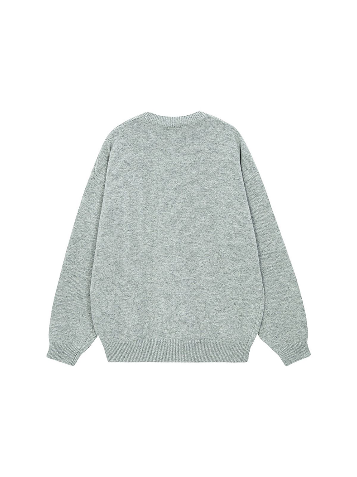 샐러드바구니(SALAD BAGUNI) Lettering Semi-Over Pullover_gray