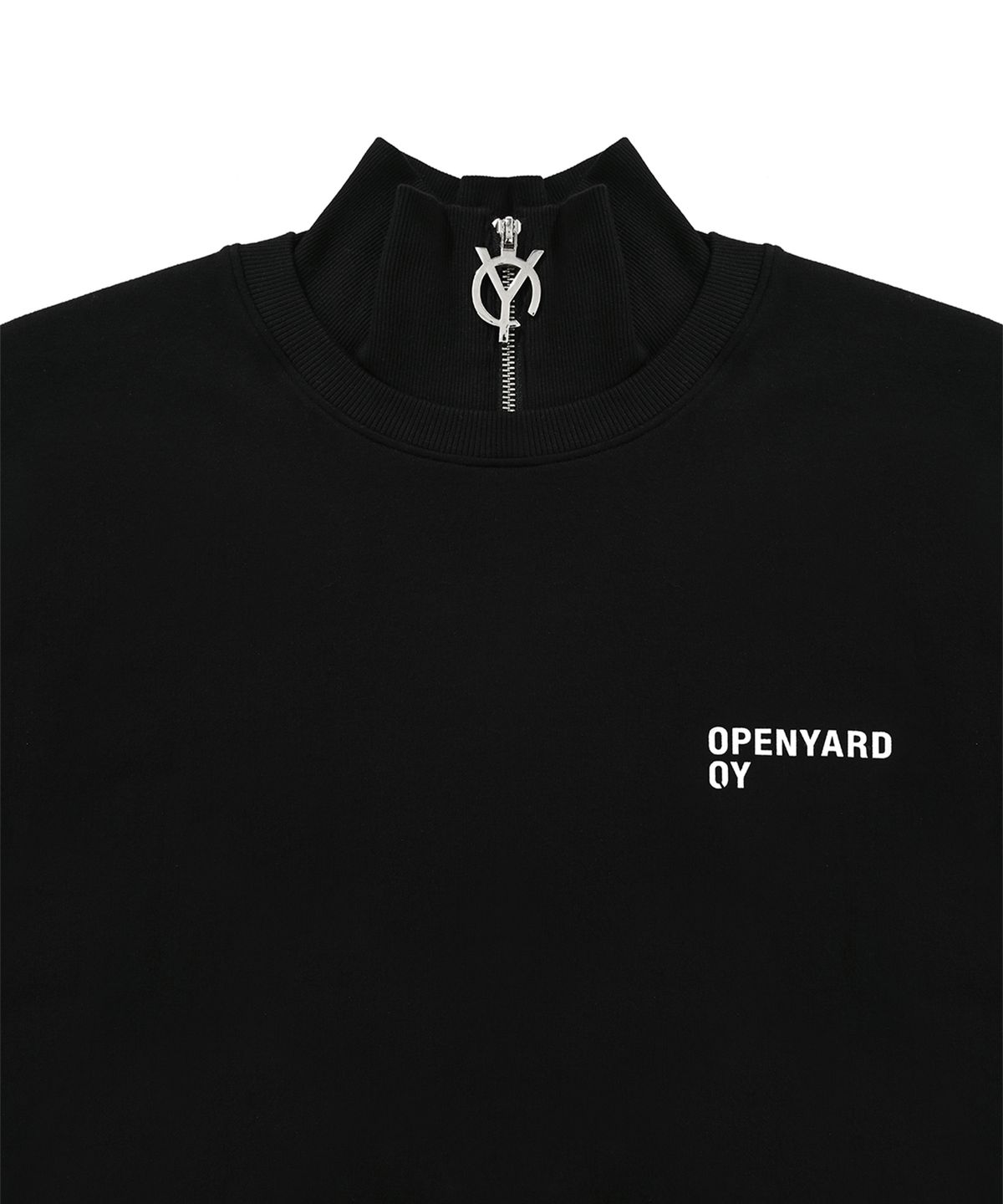 오픈야드(오와이)(OPENYARD(OY)) L.T ZIPPER POLA LONG SLEEVE-BLACK