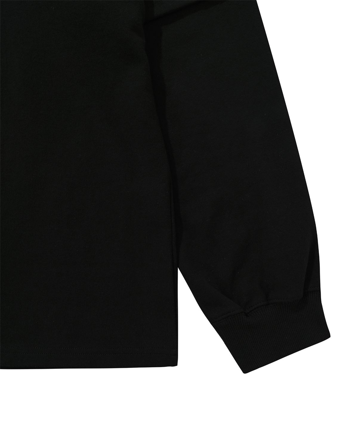 오픈야드(오와이)(OPENYARD(OY)) L.T ZIPPER POLA LONG SLEEVE-BLACK