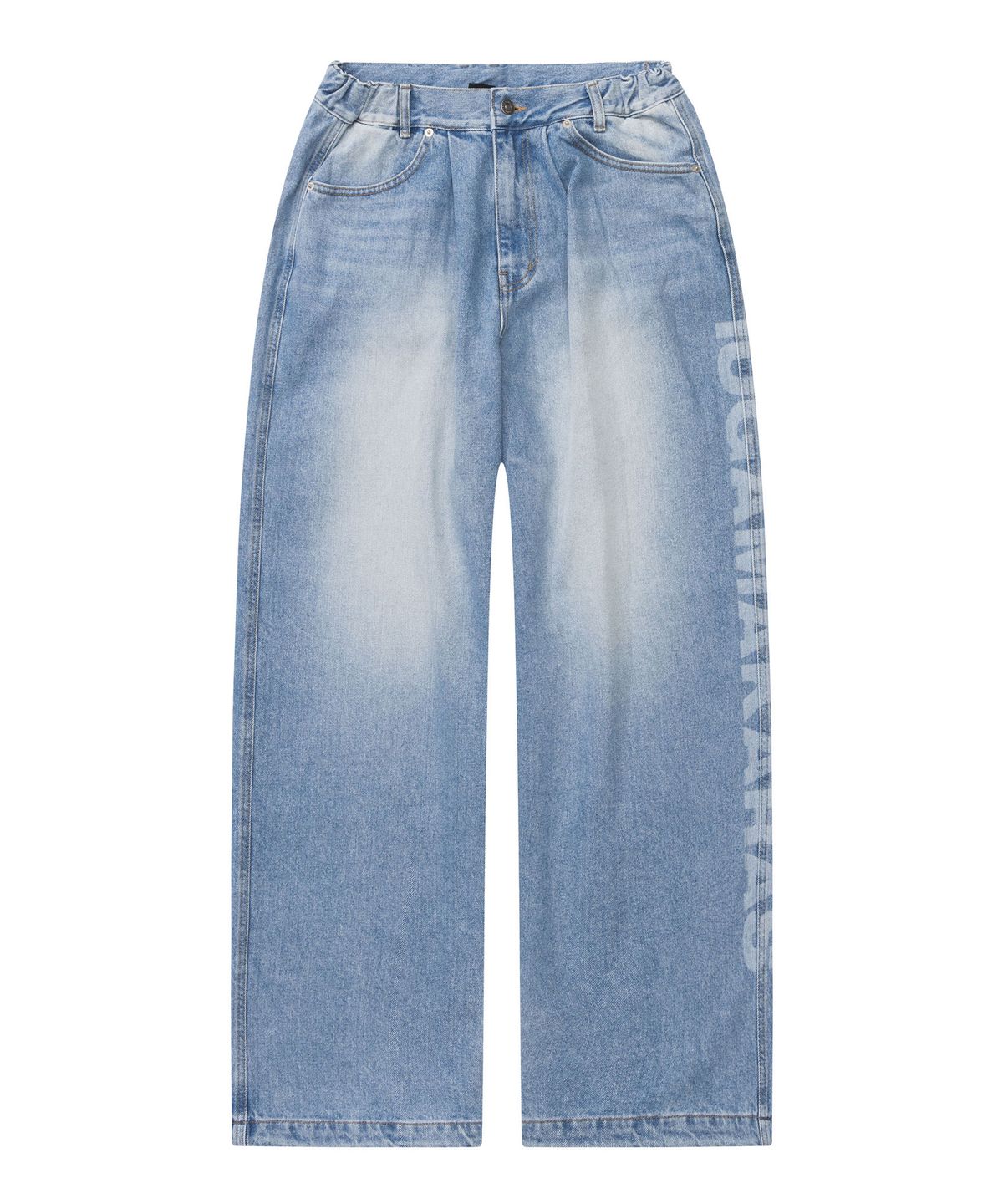이우가마카라스(IUGAMAKARAS) Laser Washed Denim Pants (Sky Blue)