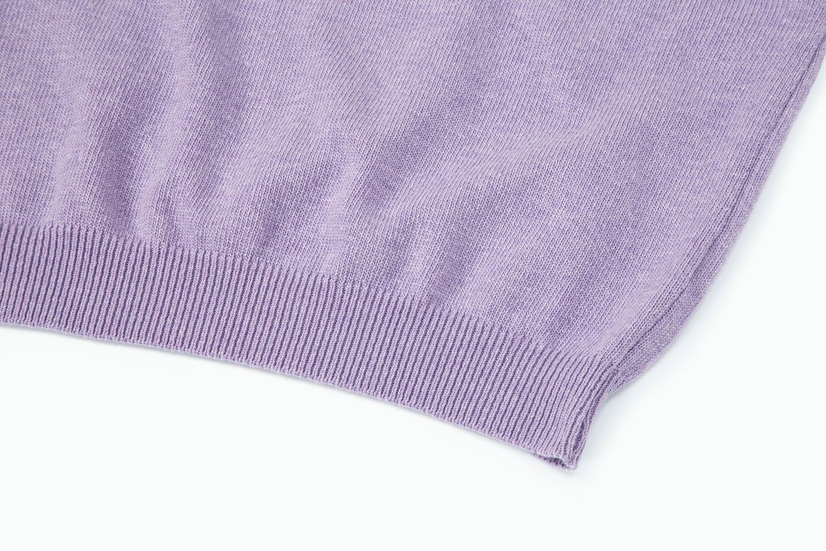 샐러드바구니(SALAD BAGUNI) Lettering Semi-Over Pullover_lilac